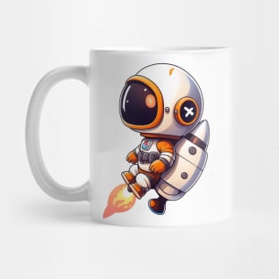 CUTE CHIBI ASTRONAUT ROCKET SUIT IN OUTERSPACE Mug